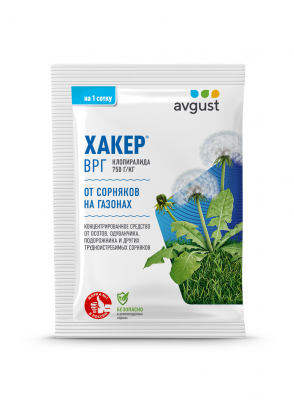 Гербицид от сорняков на газоне Хакер (Avgust), 2 г
